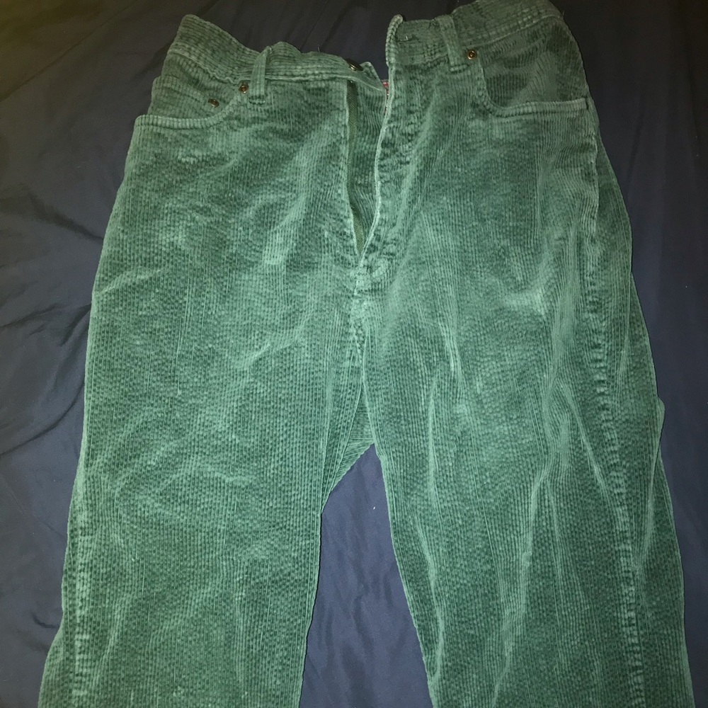 Vintage 90s green corduroy mom jean